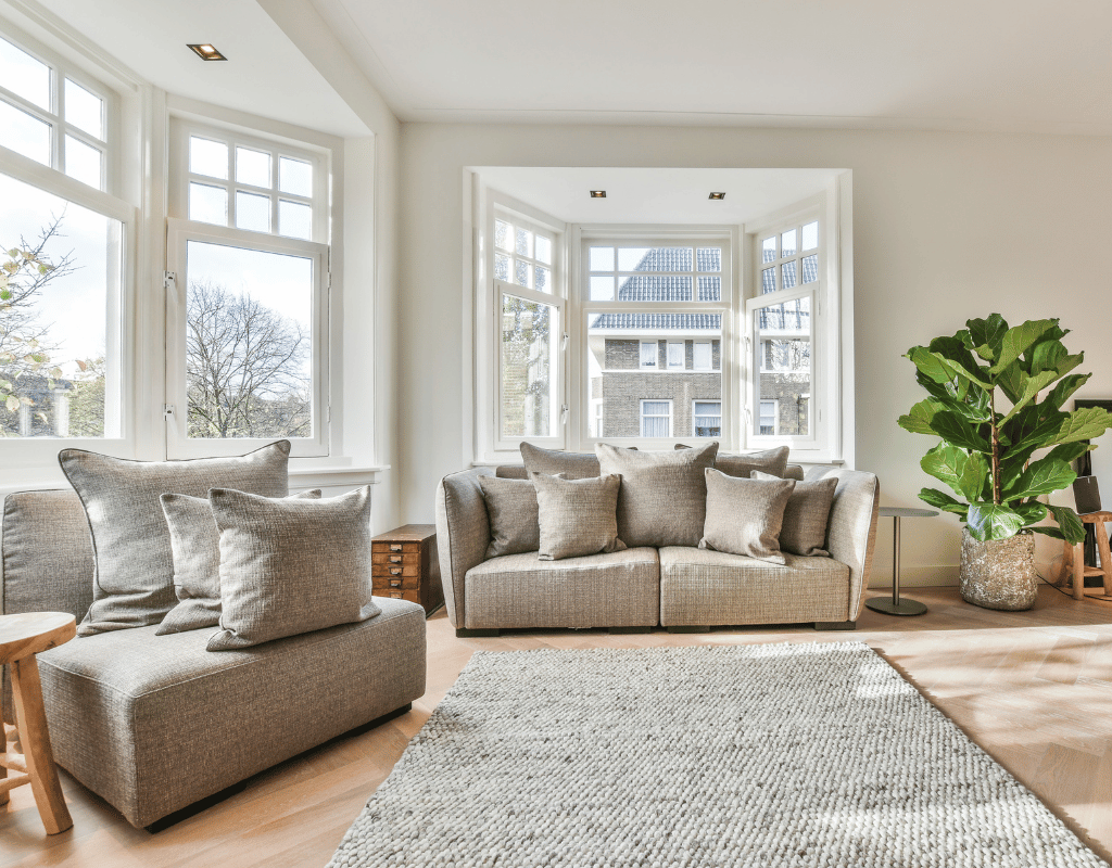 Clean living room maintained through recurring maid service by 302CleanIt in New Castle County DE